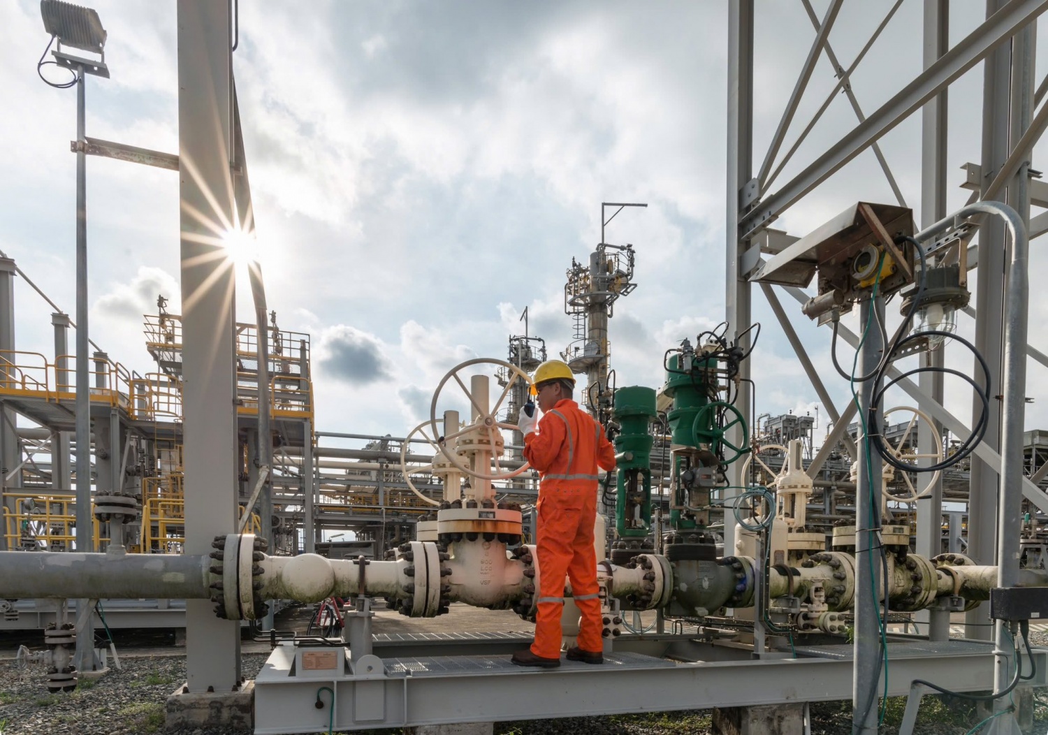 Người lao động PV GAS trên công trình khí
